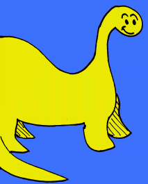 Ein kleiner Dinosaurier rechts blau 15